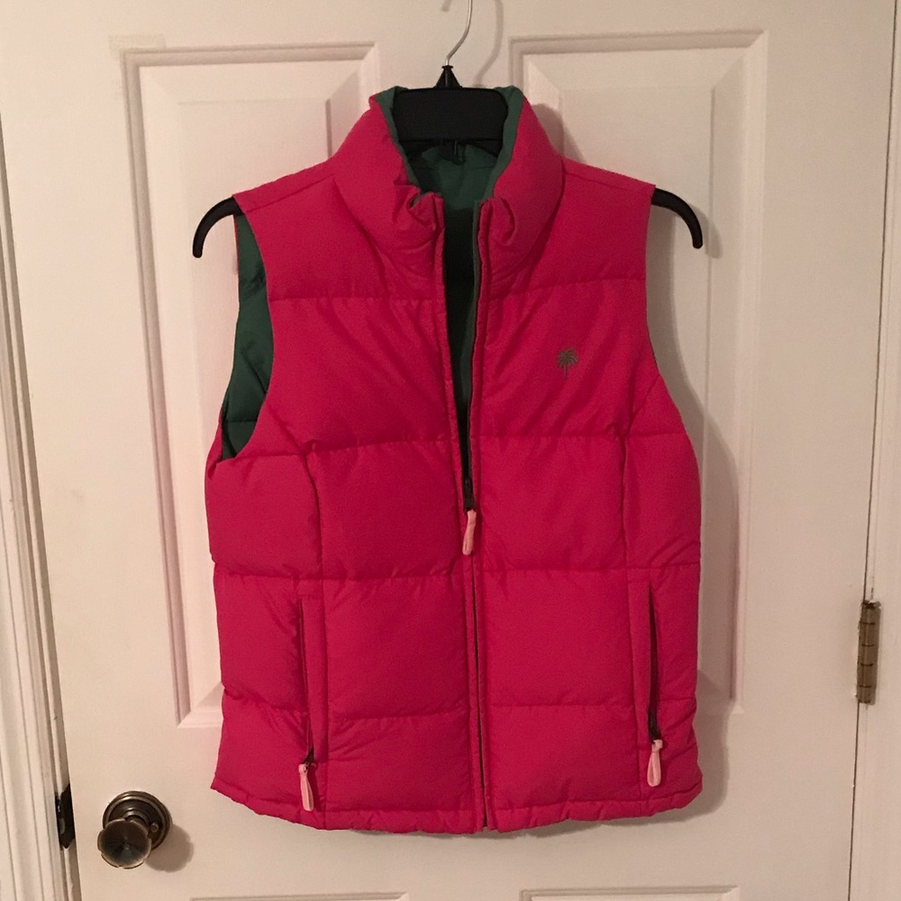 Reversible Pink/Green Lily Pulitzer Puffy Vest